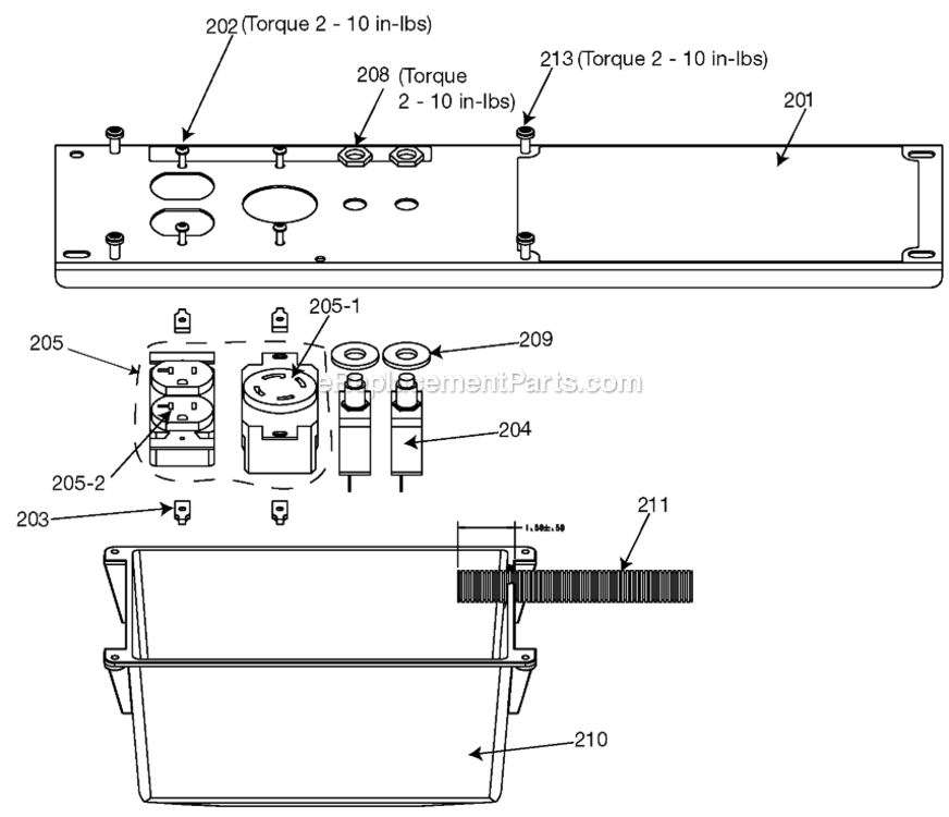 Page A Diagram and Parts List for BSI525-W Type 2 Porter Cable Generator